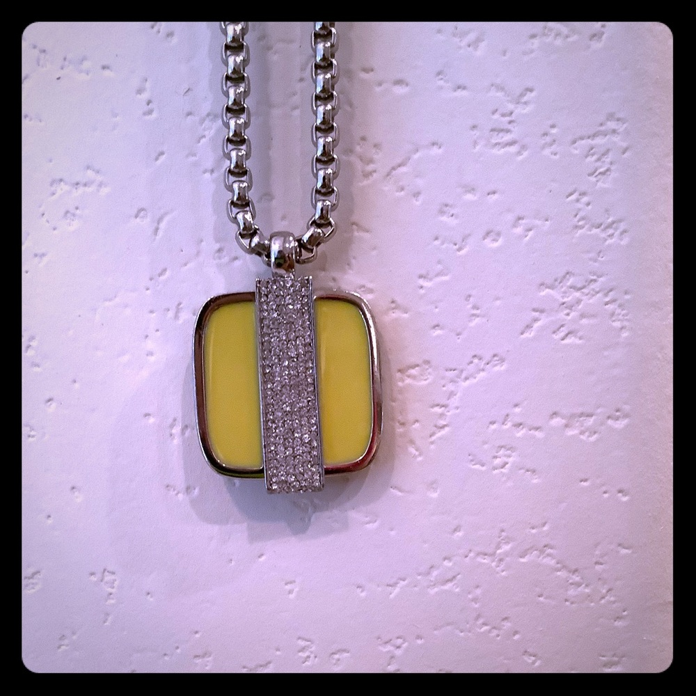 Ann Taylor Custard Yellow Costume Pendant